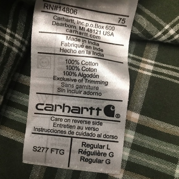 Carhartt Short Sleeves Button Up plaid Shirt - Picture 6 of 8